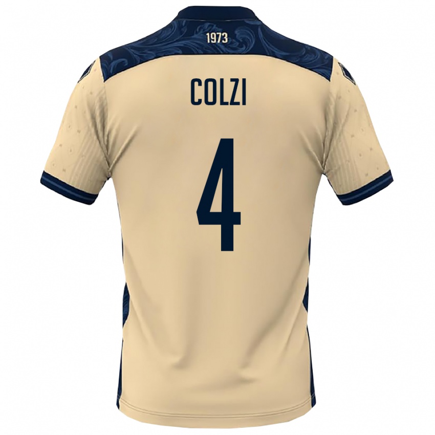 נשים גבריאל קולזי #4 לבן כחול נייבי הרחק ג'רזי 2025/26 חולצה קצרה