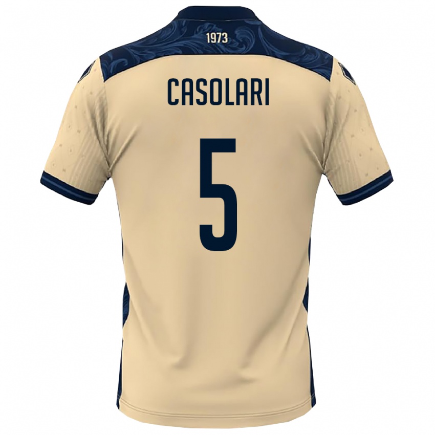 נשים Federico Casolari #5 לבן כחול נייבי הרחק ג'רזי 2025/26 חולצה קצרה