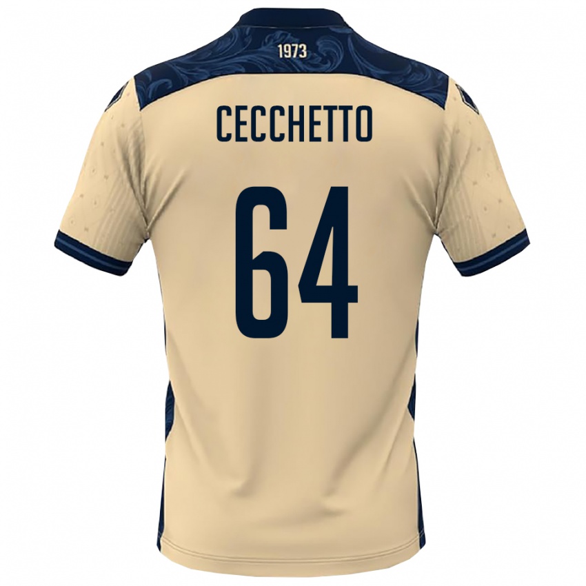 נשים Andrea Cecchetto #64 לבן כחול נייבי הרחק ג'רזי 2025/26 חולצה קצרה