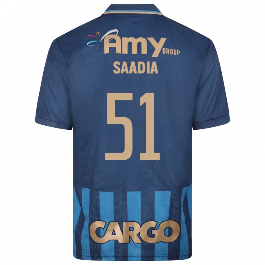 נשים Shalev Saadia #51 כחול נייבי כחול הרחק ג'רזי 2025/26 חולצה קצרה