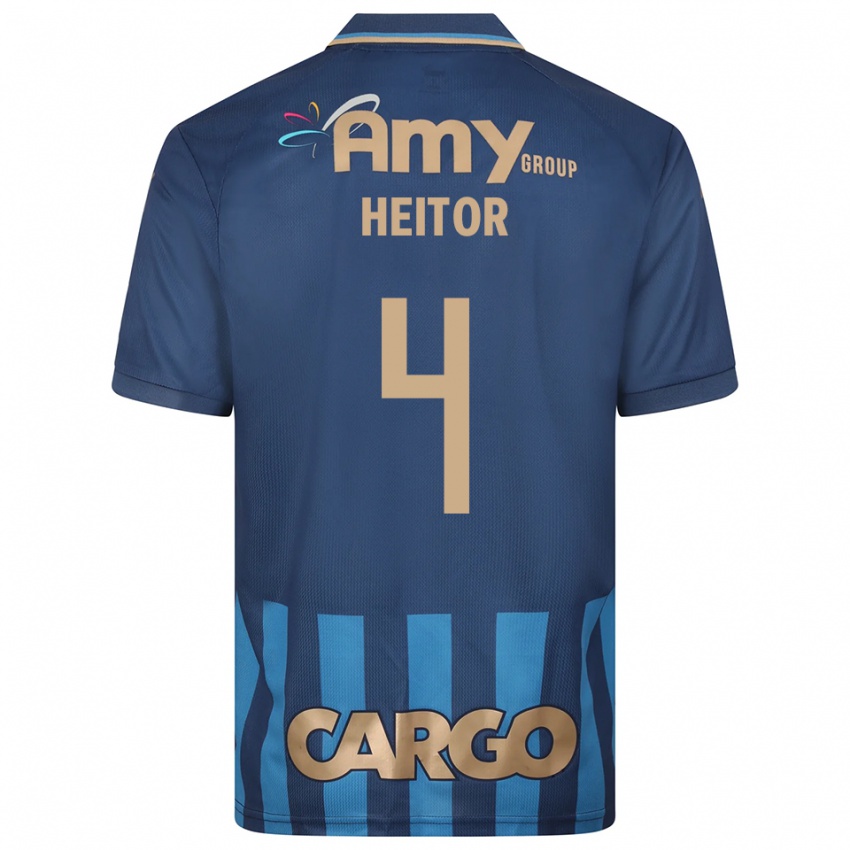 נשים הייטור רודריגס דה פונסקה #4 כחול נייבי כחול הרחק ג'רזי 2025/26 חולצה קצרה