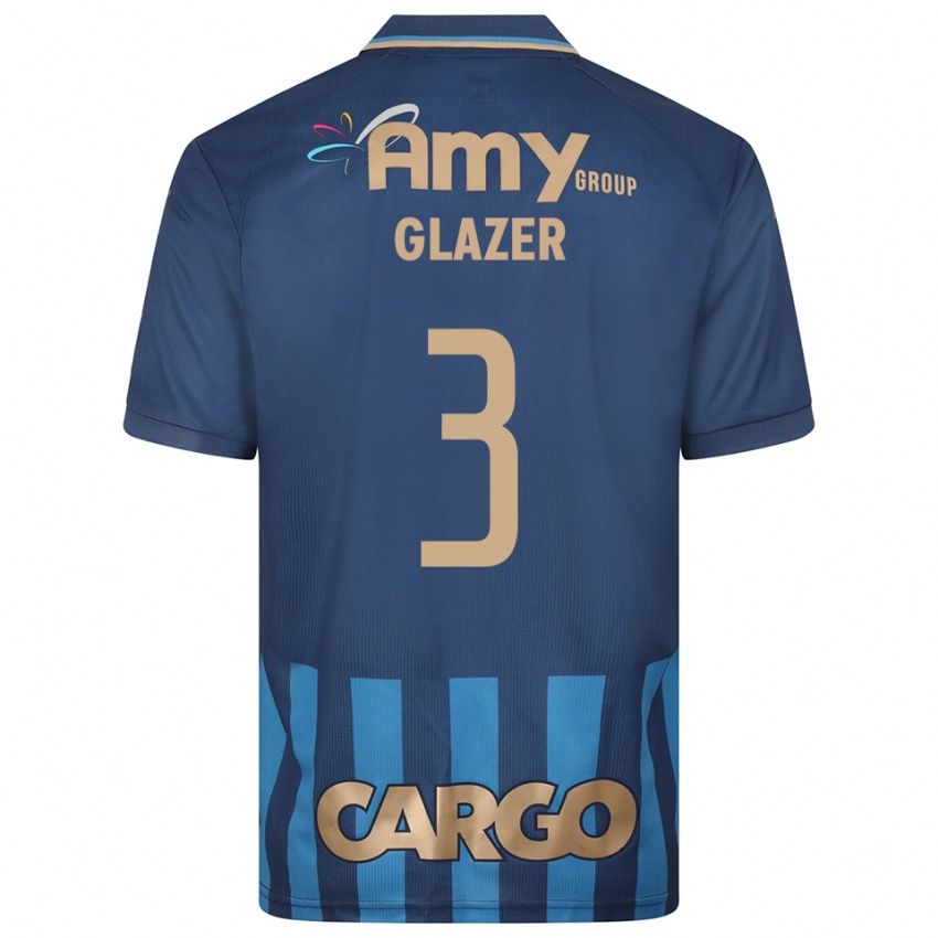 נשים עמית גלזר #3 כחול נייבי כחול הרחק ג'רזי 2025/26 חולצה קצרה