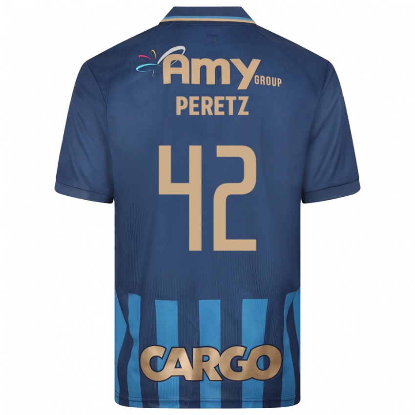 נשים דור פרץ #42 כחול נייבי כחול הרחק ג'רזי 2025/26 חולצה קצרה