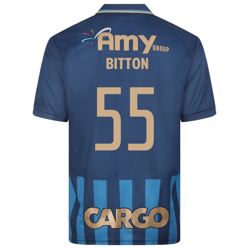 נשים ניר ביטון #55 כחול נייבי כחול הרחק ג'רזי 2025/26 חולצה קצרה