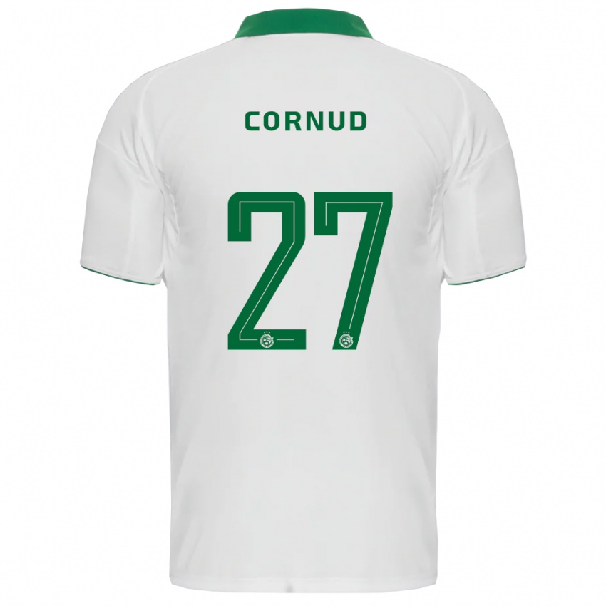 נשים פייר קורנו #27 לבן ירוק הרחק ג'רזי 2025/26 חולצה קצרה