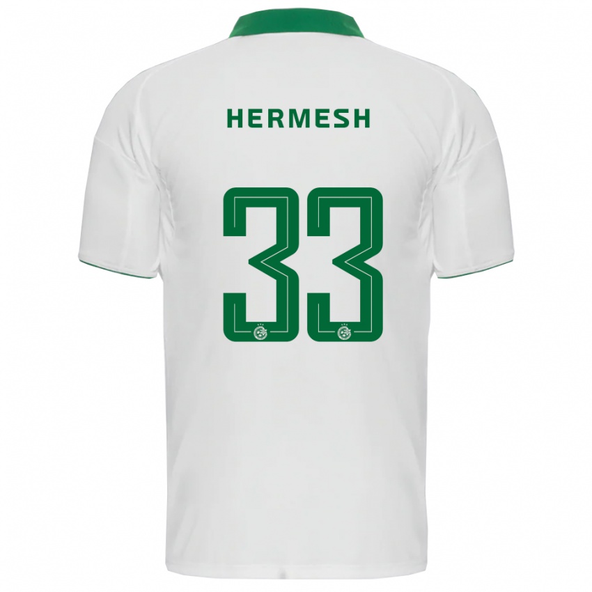 נשים ליאם חרמש #33 לבן ירוק הרחק ג'רזי 2025/26 חולצה קצרה נשים ליאם חרמש #33 לבן ירוק הרחק ג'רזי 2025/26 חולצה קצרה