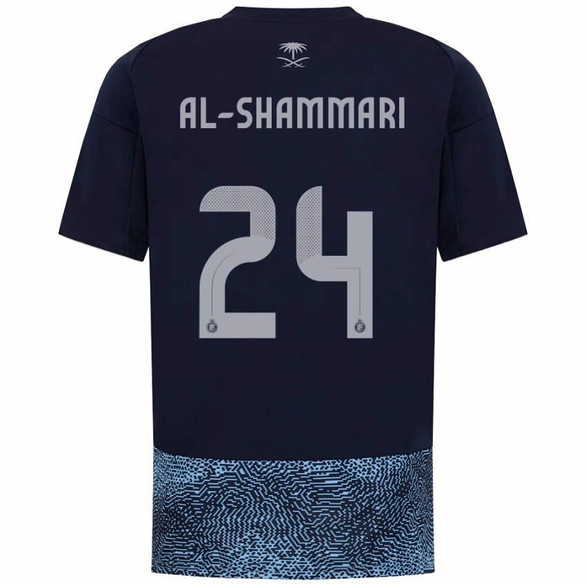 נשים מנסור אל-שמארי #24 כחול נייבי תכלת הרחק ג'רזי 2025/26 חולצה קצרה