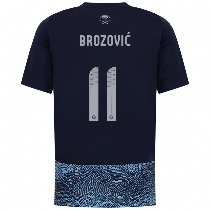 נשים מרצלו ברוזוביץ' #11 כחול נייבי תכלת הרחק ג'רזי 2025/26 חולצה קצרה