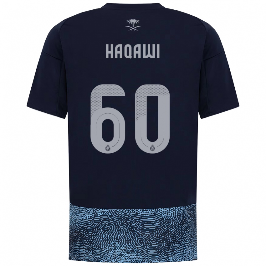 נשים Saad Haqawi #60 כחול נייבי תכלת הרחק ג'רזי 2025/26 חולצה קצרה