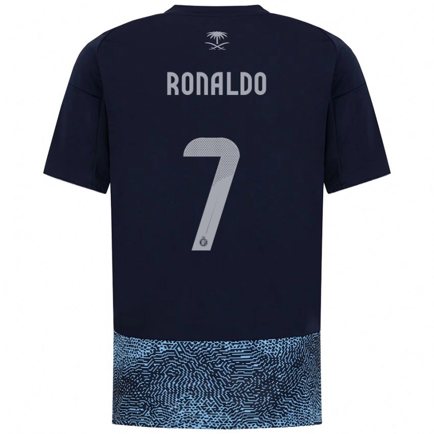 נשים כריסטיאנו רונאלדו #7 כחול נייבי תכלת הרחק ג'רזי 2025/26 חולצה קצרה