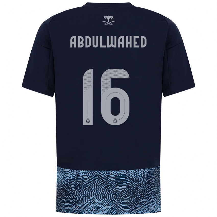 נשים Ghader Abdulwahed #16 כחול נייבי תכלת הרחק ג'רזי 2025/26 חולצה קצרה