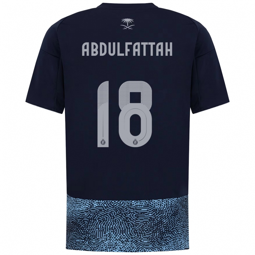 נשים עבדולפתאח אדם #18 כחול נייבי תכלת הרחק ג'רזי 2025/26 חולצה קצרה