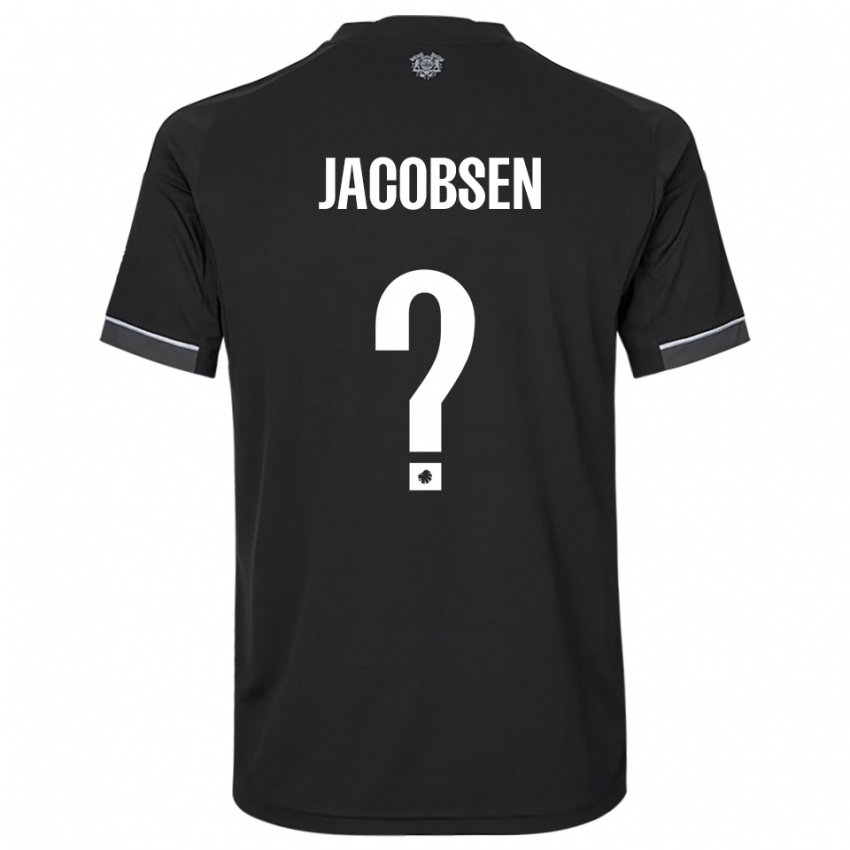 נשים Holger Jacobsen #0 שחור לבן הרחק ג'רזי 2025/26 חולצה קצרה