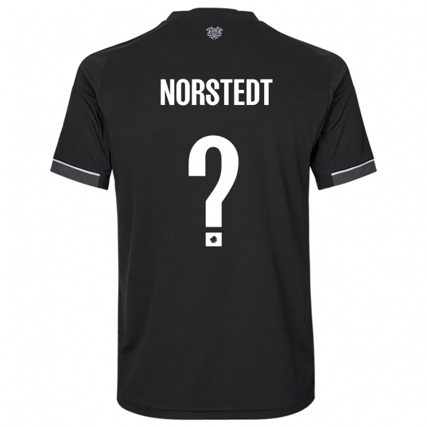 נשים Liam Norstedt #0 שחור לבן הרחק ג'רזי 2025/26 חולצה קצרה