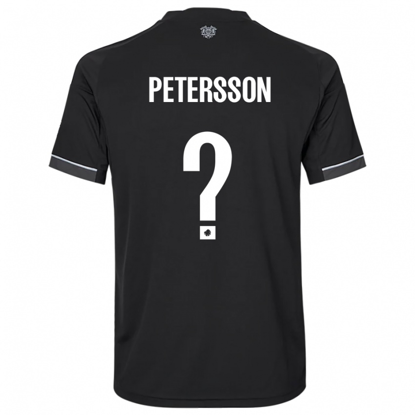 נשים Oliver Petersson #0 שחור לבן הרחק ג'רזי 2025/26 חולצה קצרה