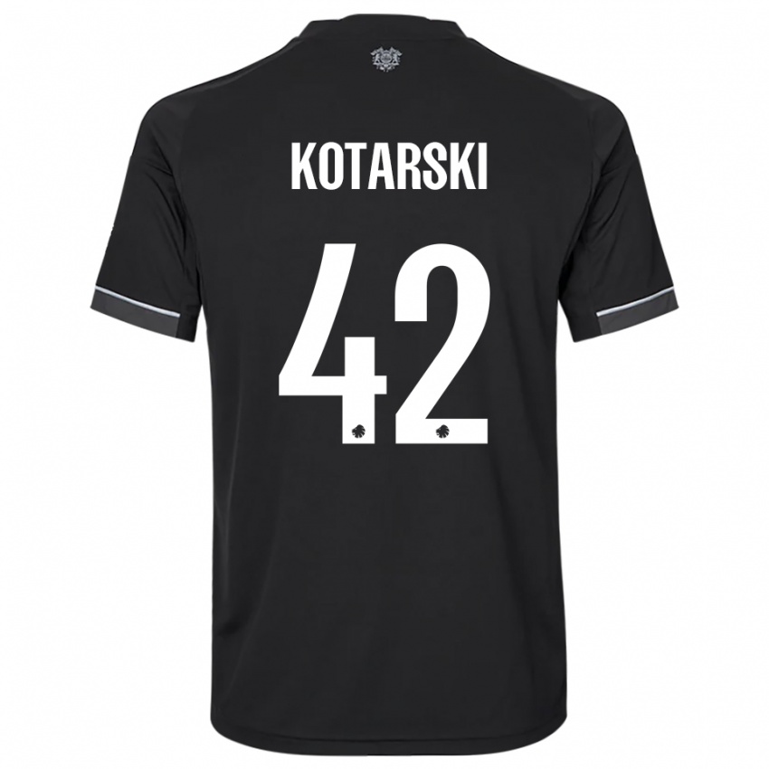 נשים דומיניק קוטרסקי #42 שחור לבן הרחק ג'רזי 2025/26 חולצה קצרה
