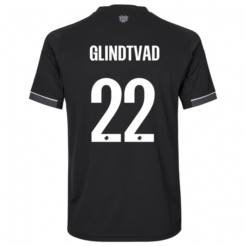 נשים William Glindtvad #22 שחור לבן הרחק ג'רזי 2025/26 חולצה קצרה