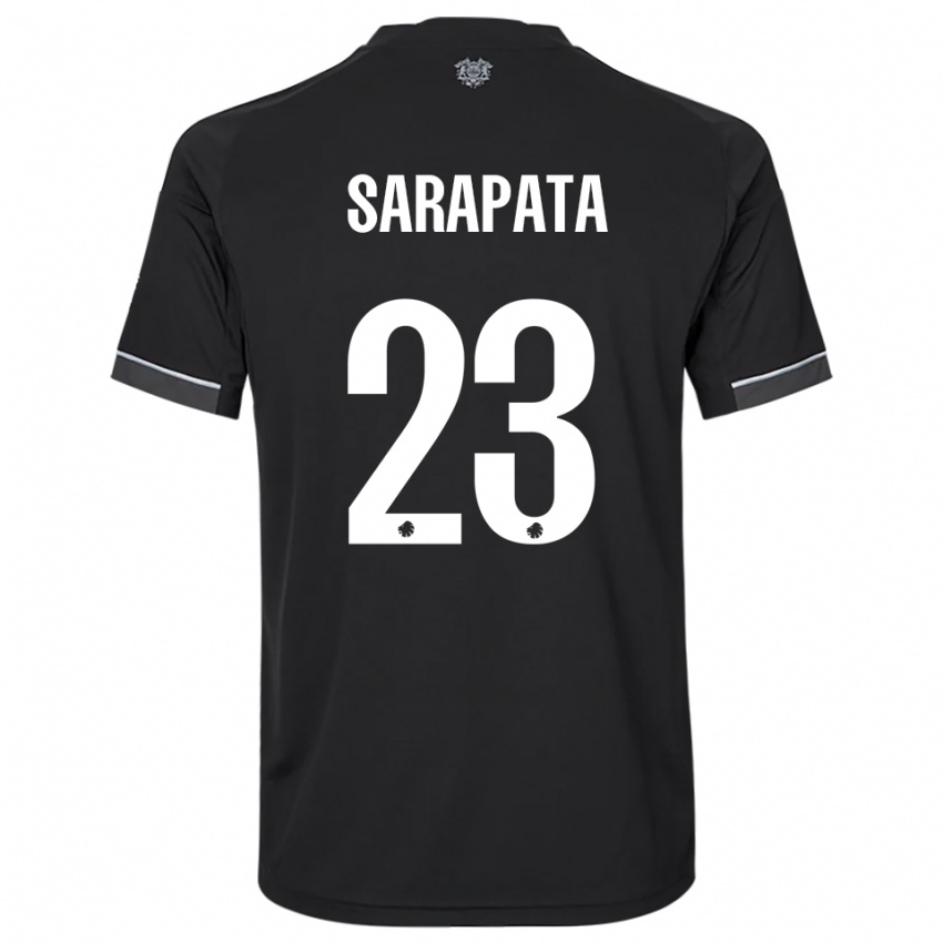 נשים דומיניק שרפאטה #23 שחור לבן הרחק ג'רזי 2025/26 חולצה קצרה