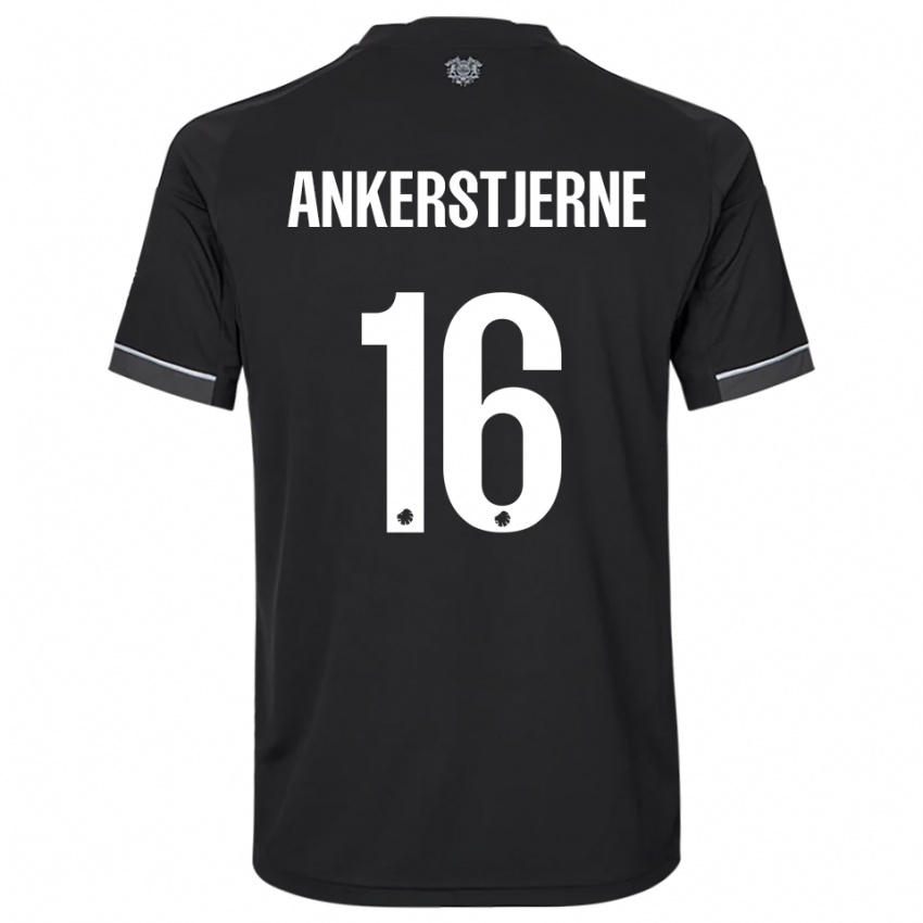 נשים Ida Ankerstjerne #16 שחור לבן הרחק ג'רזי 2025/26 חולצה קצרה