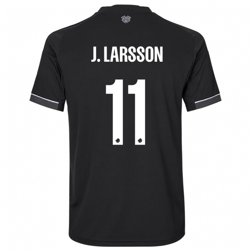 נשים ג'ורדן לארסון #11 שחור לבן הרחק ג'רזי 2025/26 חולצה קצרה