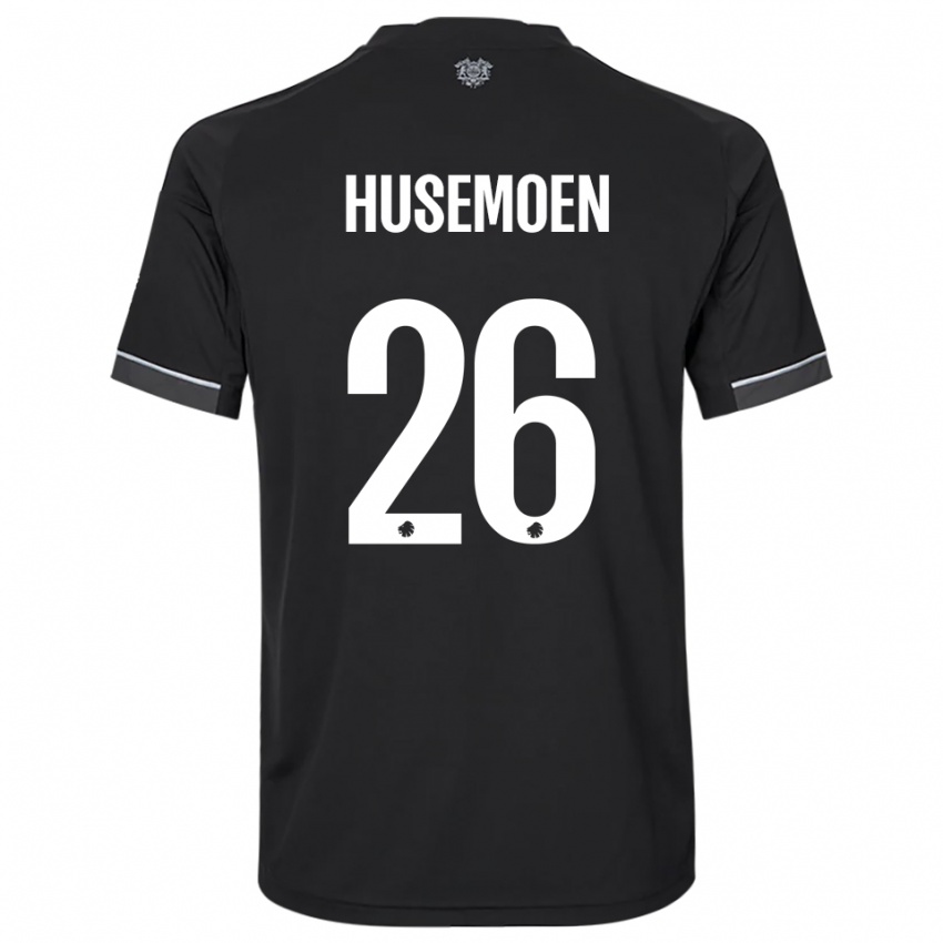 נשים Astrid Husemoen #26 שחור לבן הרחק ג'רזי 2025/26 חולצה קצרה