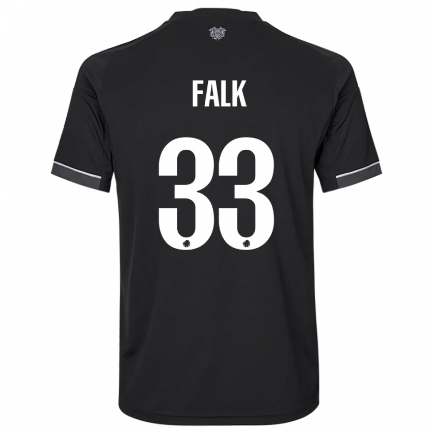 נשים רסמוס פאלק #33 שחור לבן הרחק ג'רזי 2025/26 חולצה קצרה