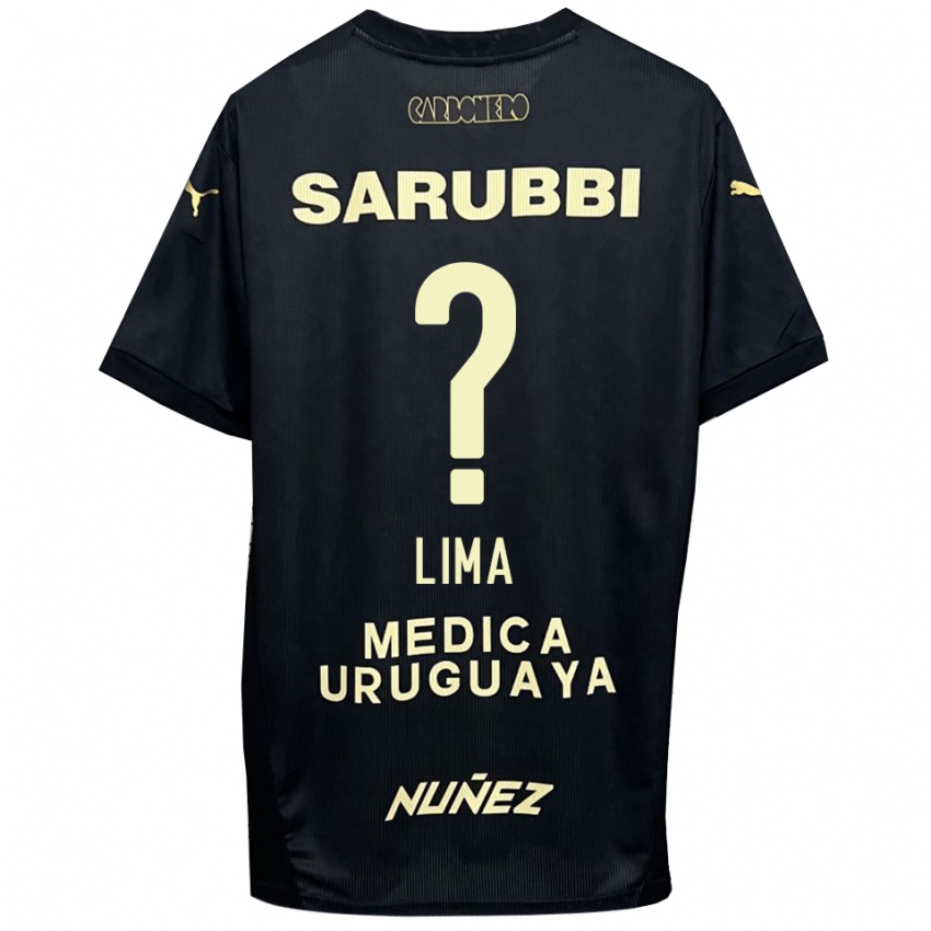 נשים ג'ונתן לימה #0 שחור זהב הרחק ג'רזי 2025/26 חולצה קצרה