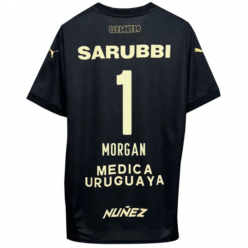 נשים Kevin Morgan #1 שחור זהב הרחק ג'רזי 2025/26 חולצה קצרה