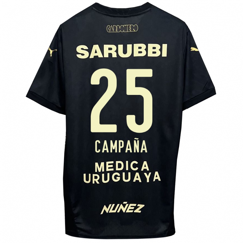 נשים מרטין קמפניה #25 שחור זהב הרחק ג'רזי 2025/26 חולצה קצרה