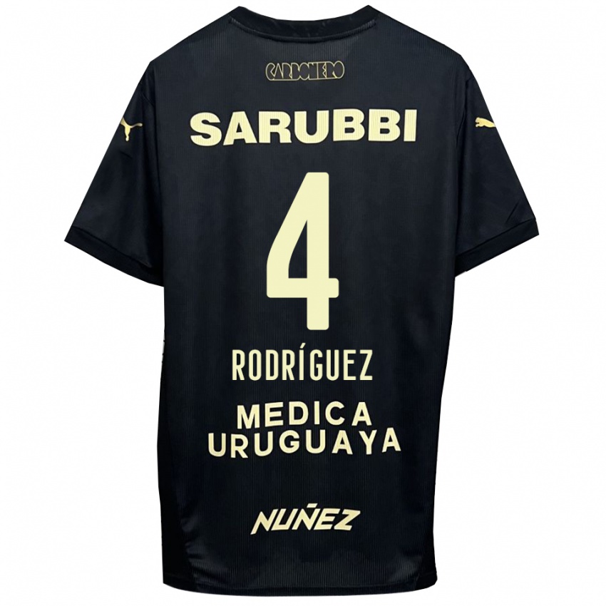 נשים גוסמן רודריגס #4 שחור זהב הרחק ג'רזי 2025/26 חולצה קצרה נשים גוסמן רודריגס #4 שחור זהב הרחק ג'רזי 2025/26 חולצה קצרה