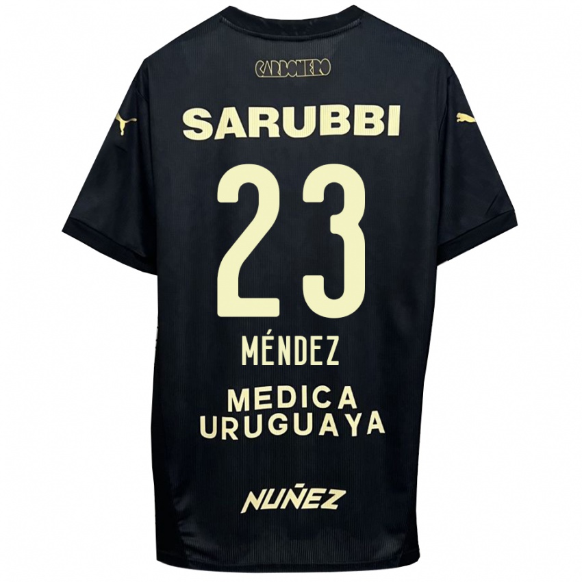 נשים אוסקר מנדס #23 שחור זהב הרחק ג'רזי 2025/26 חולצה קצרה