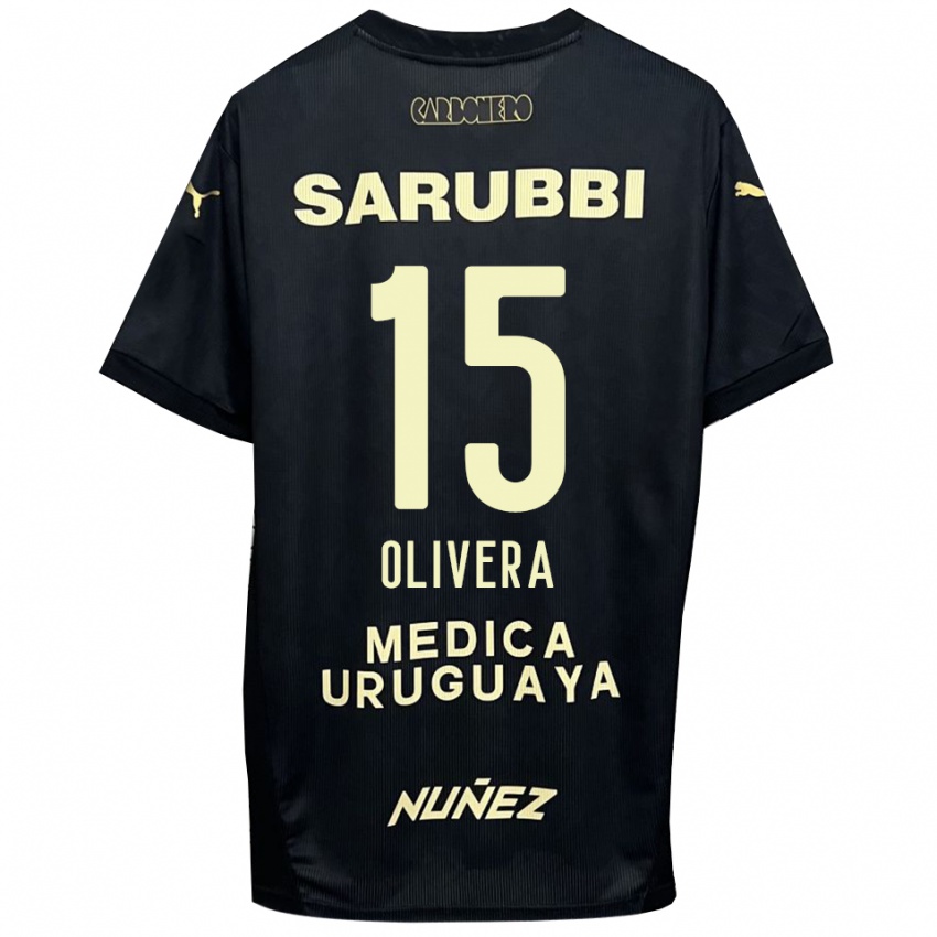 נשים מקסימיליאנו אוליברה #15 שחור זהב הרחק ג'רזי 2025/26 חולצה קצרה