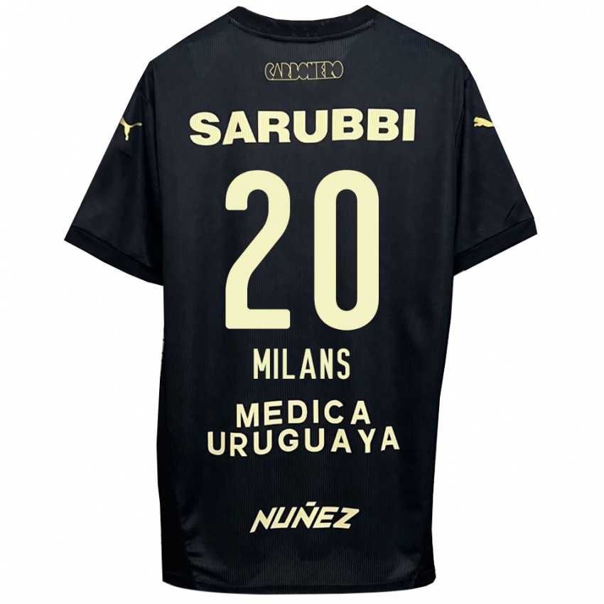 נשים פדרו מילאנס #20 שחור זהב הרחק ג'רזי 2025/26 חולצה קצרה