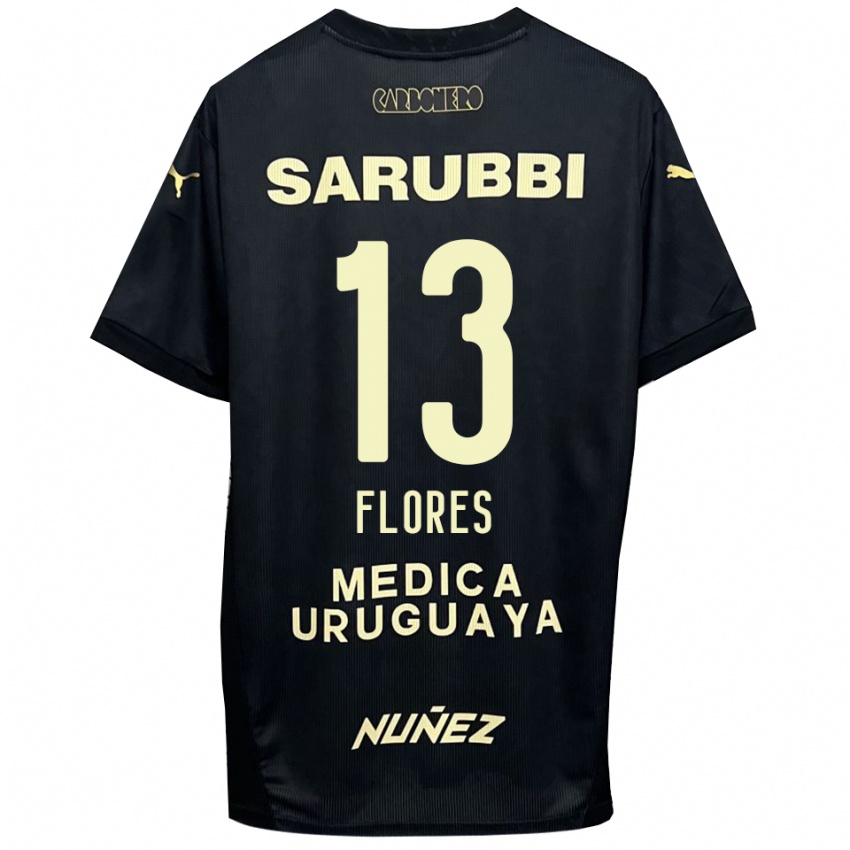 נשים Dilan Flores #13 שחור זהב הרחק ג'רזי 2025/26 חולצה קצרה