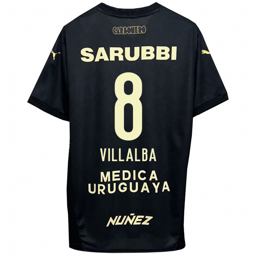 נשים הקטור דניאל ויאלבה #8 שחור זהב הרחק ג'רזי 2025/26 חולצה קצרה