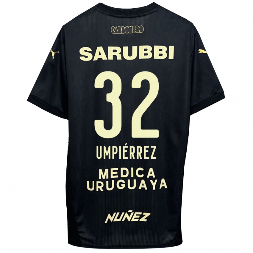 נשים Leandro Umpiérrez #32 שחור זהב הרחק ג'רזי 2025/26 חולצה קצרה