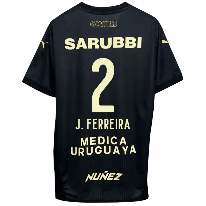 נשים חואקין פריירה #2 שחור זהב הרחק ג'רזי 2025/26 חולצה קצרה