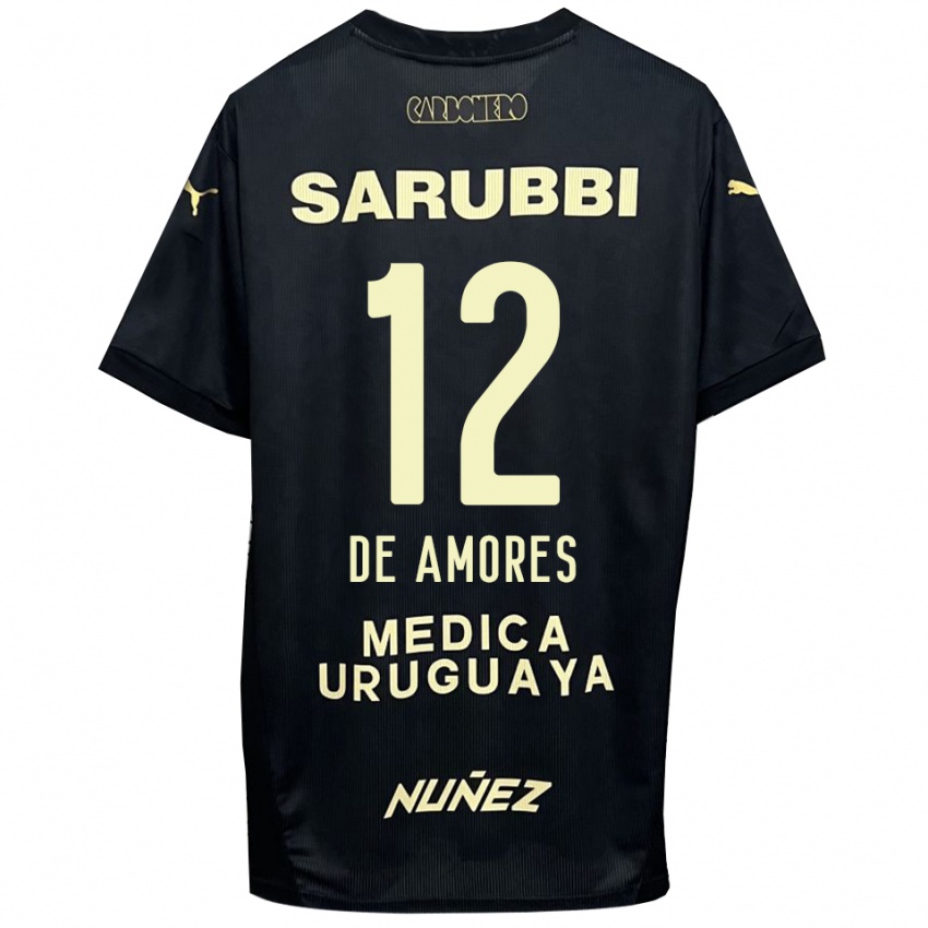 נשים גיז'רמו דה אמורס #12 שחור זהב הרחק ג'רזי 2025/26 חולצה קצרה