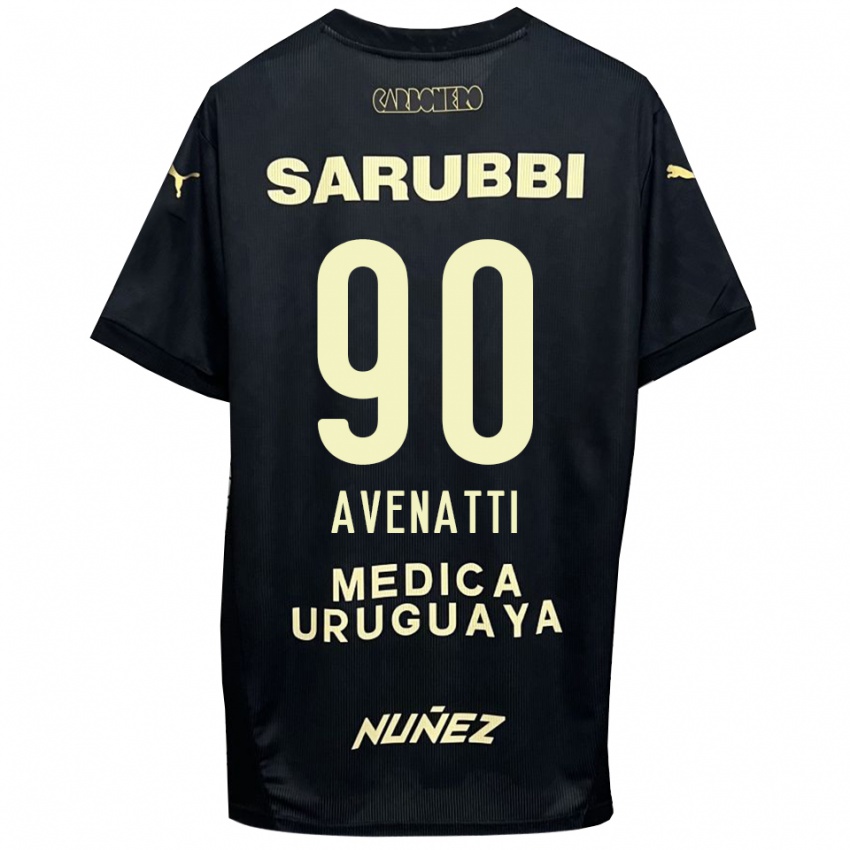 נשים פליפה אוונאטי #90 שחור זהב הרחק ג'רזי 2025/26 חולצה קצרה