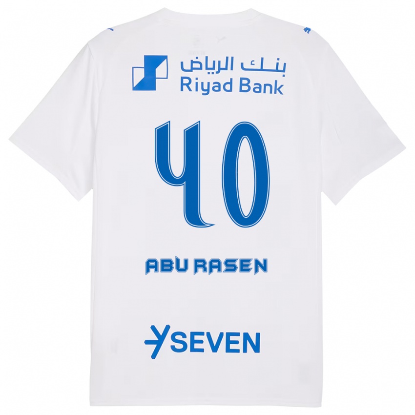 נשים Ahmad Abu Rasen #40 לבן כחול הרחק ג'רזי 2025/26 חולצה קצרה