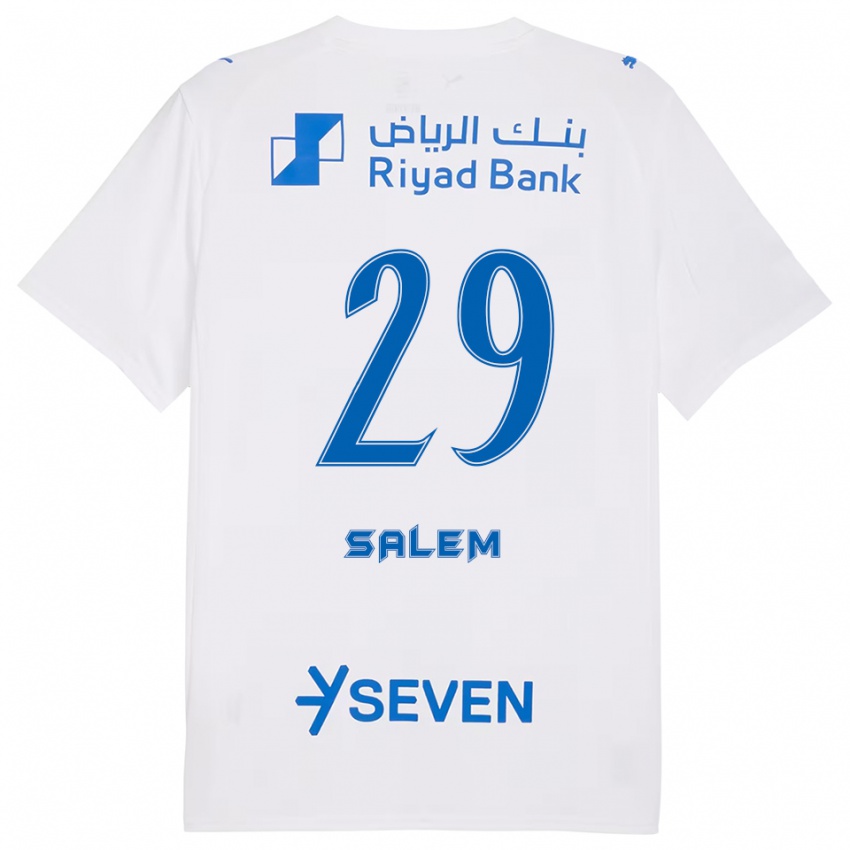 נשים סאלאם אל דוסארי #29 לבן כחול הרחק ג'רזי 2025/26 חולצה קצרה
