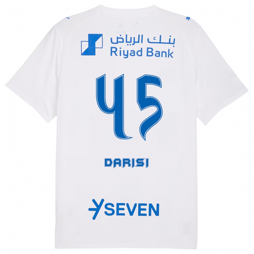 נשים Abdulkarim Darisi #45 לבן כחול הרחק ג'רזי 2025/26 חולצה קצרה