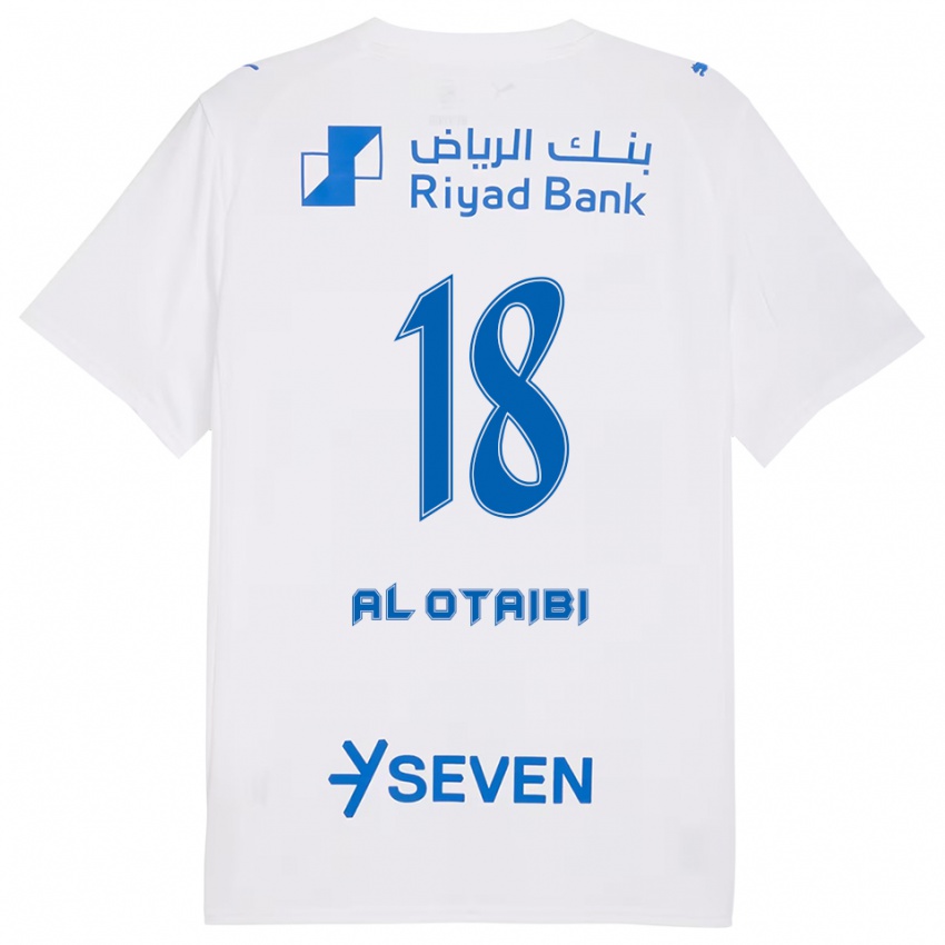 נשים Majd Al-Otaibi #18 לבן כחול הרחק ג'רזי 2025/26 חולצה קצרה