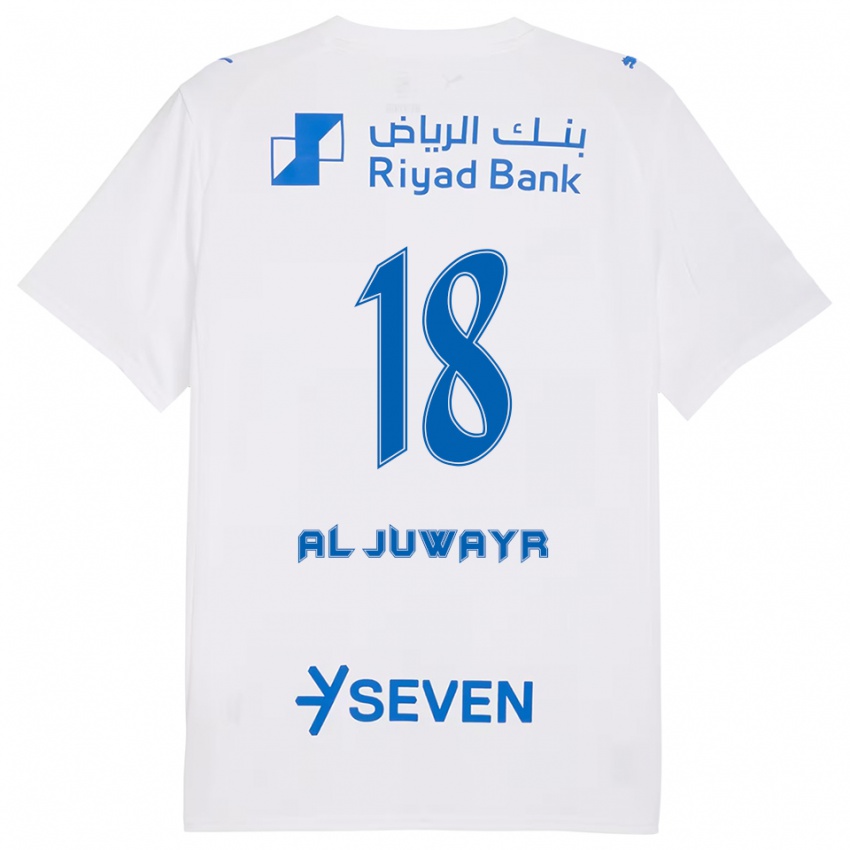 נשים מוסאב אל-ג'וואר #18 לבן כחול הרחק ג'רזי 2025/26 חולצה קצרה