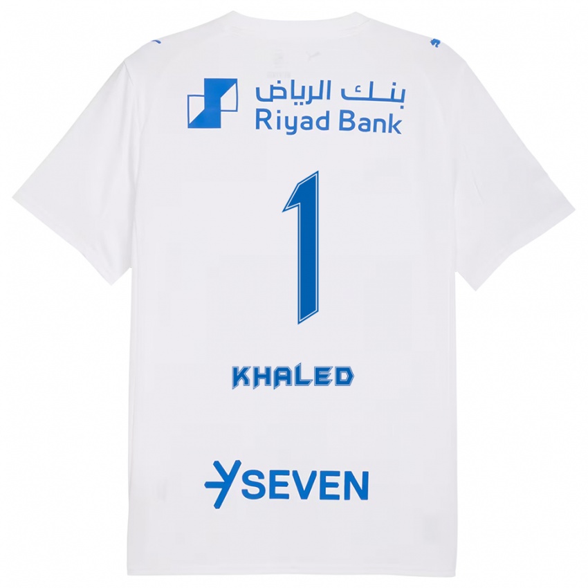 נשים Nawal Khaled #1 לבן כחול הרחק ג'רזי 2025/26 חולצה קצרה