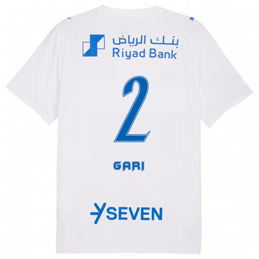 נשים Fatimah Gari #2 לבן כחול הרחק ג'רזי 2025/26 חולצה קצרה