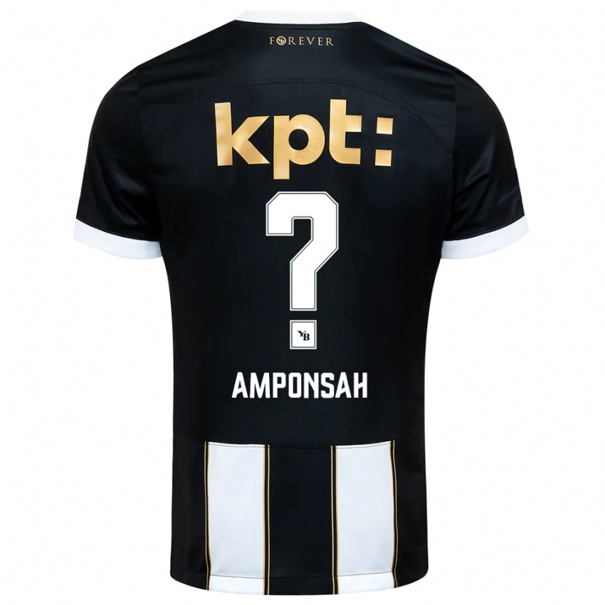 נשים Bright Amponsah #0 שחור לבן הרחק ג'רזי 2025/26 חולצה קצרה