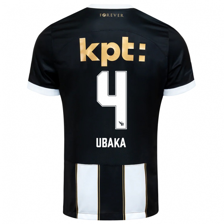 נשים Chiagozie Ubaka #4 שחור לבן הרחק ג'רזי 2025/26 חולצה קצרה