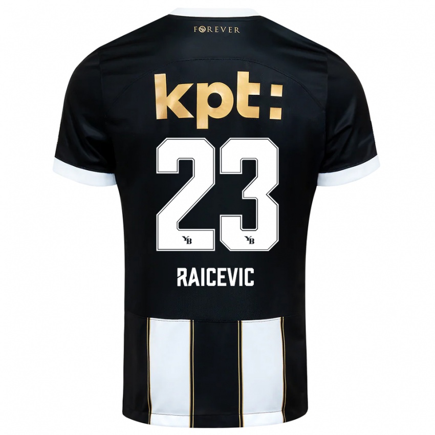 נשים סטיבן רייצביץ׳ #23 שחור לבן הרחק ג'רזי 2025/26 חולצה קצרה