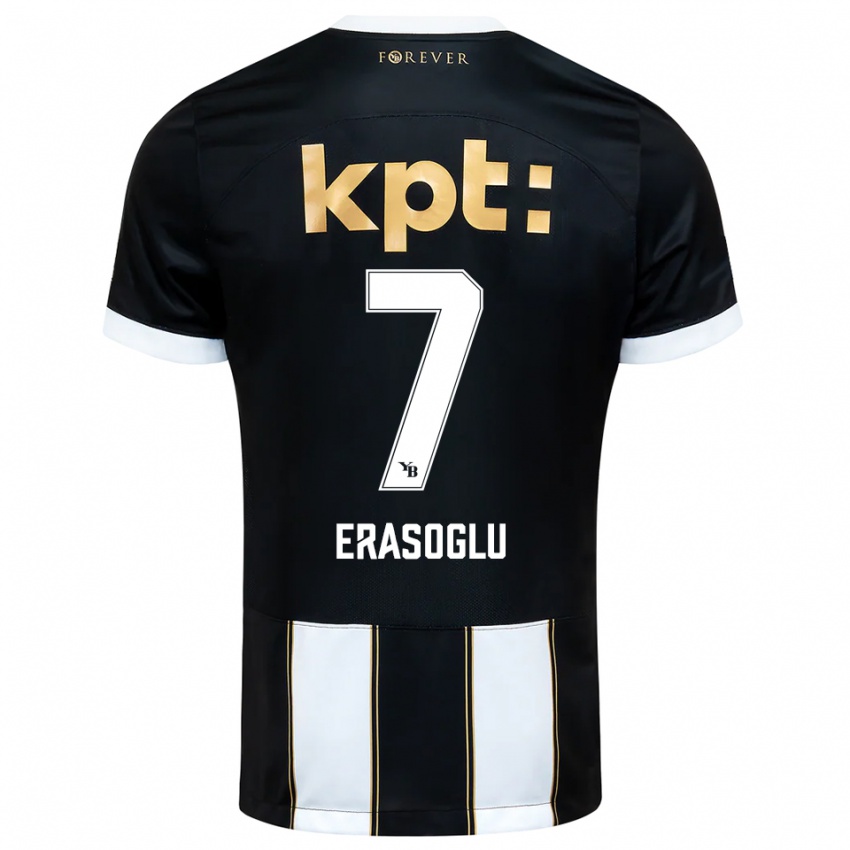 נשים Deniz Erasoglu #7 שחור לבן הרחק ג'רזי 2025/26 חולצה קצרה